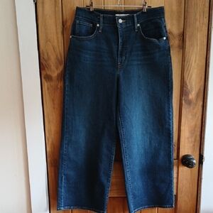 Levis High Rise Wide Leg Crop Denim Jeans - 29